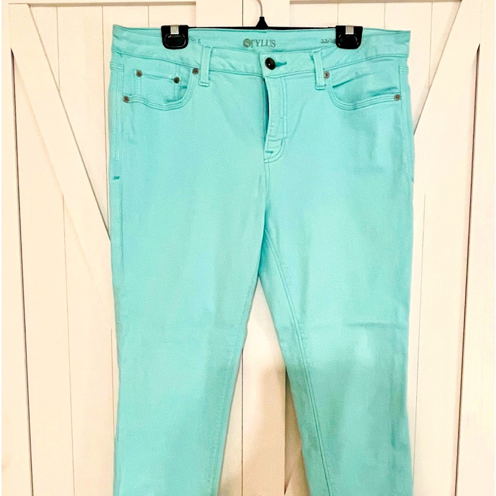 Teal super soft denim with stretch size 16